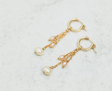 Load image into Gallery viewer, CONNIE Hoop & Pearl Earrings