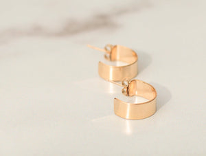 NANCE Thick Gold Hoop Earrings