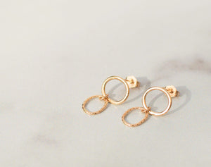 Oval Drop Post Earrings