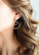 Load image into Gallery viewer, ALLISON Hoop Earrings with Bead Accents