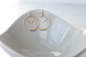 ALLISON Hoop Earrings with Bead Accents