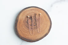Load image into Gallery viewer, Gold and Rose Gold Dangle Chain Earrings