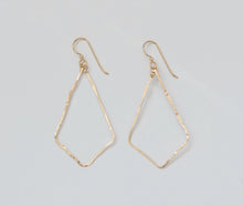 Load image into Gallery viewer, Gold Hammered Teardrop Earrings With Sterling Silver or Rose Gold Hoop Options