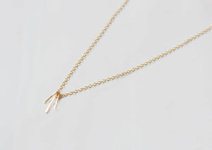 Dainty Gold Fringe Necklace