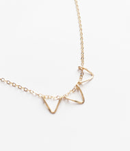 Load image into Gallery viewer, Dainty Gold Hammered Triangle Necklace