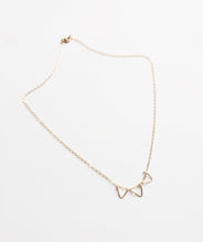 Load image into Gallery viewer, Dainty Gold Hammered Triangle Necklace