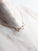 Load image into Gallery viewer, Dainty Gold Hammered Triangle Necklace