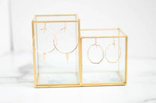 Load image into Gallery viewer, Gold Hammered Fringe Hoop Earrings