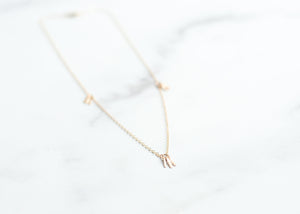 Dainty Gold Fringe Accent Necklace