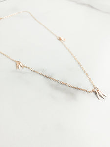 Dainty Gold Fringe Accent Necklace