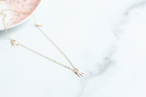 Dainty Gold Fringe Accent Necklace