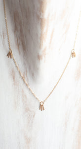 Dainty Gold Fringe Accent Necklace