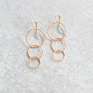 MALORIE Triple Circle Gold Earrings