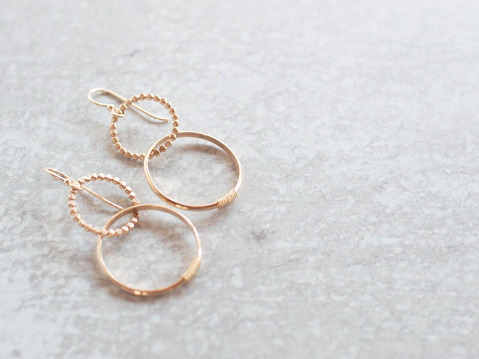 LAURA Gold Double Hoop Earrings