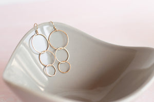 MALORIE Triple Circle Gold Earrings