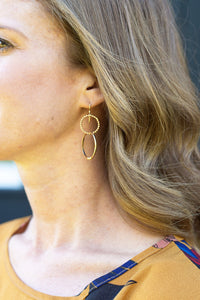 LAURA Gold Double Hoop Earrings