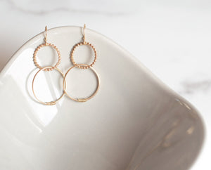 LAURA Gold Double Hoop Earrings